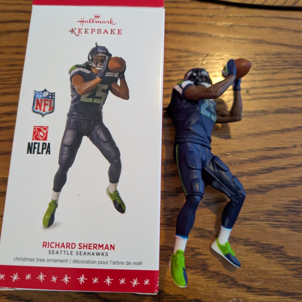 Seattle Seahawks 2016 Hallmark Keepsake Richard Sherman Ornament